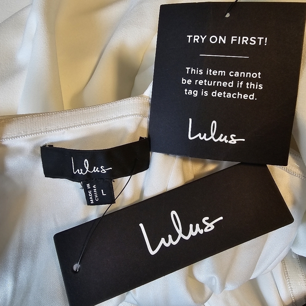 Lulu's Cream One-Shoulder Ruffle Mini Dress - Picture 10 of 11